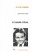 Choses dites - Pierre Bourdieu - broché