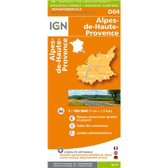 Alpes-de-Haute-Provence - IGN721204 - Sheet map, folded - 2013 - 1