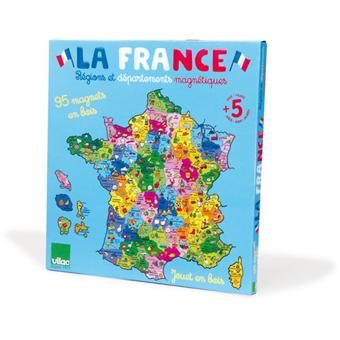 carte de france magnétique Vilac Carte de France magnétique (95 pcs)   Jeu découverte   Achat 