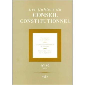 Cahiers du Conseil Constitutionnel