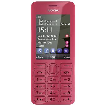 Nokia 206 - Téléphone de service - RAM 32 Mo - microSD slot - Écran LCD - 240 x 320 pixels - rear camera 1,3 MP - blanc