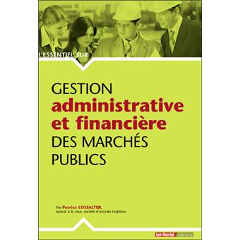 Gestion administrative et financière des marchés publics