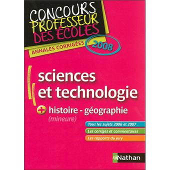 Annales Sciences et technologie, histoire, géographie