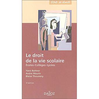 Le droit de la vie scolaire