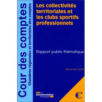 Les collectivités territoriales et les clubs sportifs professionnels