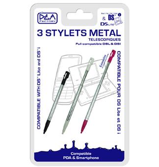 3 Stylets métal DEA pour DS Lite et DSi - 1