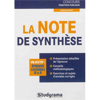 La note de synthèse - 1