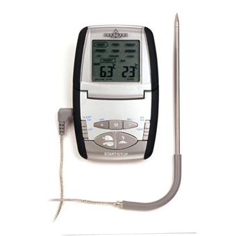 FISHTEC Thermometre de Frigo Electronique - Triple systeme d'accroche :  Crochet, Support, magnetique. Sonde integree - Pour refrigirateur,  congelateur