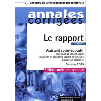 Rapport, assistant socio-éducatif et assistant de service ...
