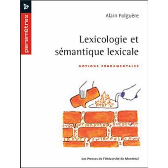 Lexicologie et sémantique lexicale