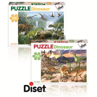 Puzzle Dinosaures & Animaux - 14x14cm - Lot de 6