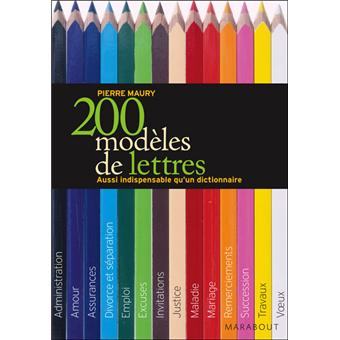 200 modeles de lettres poche pierre maury achat livre fnac