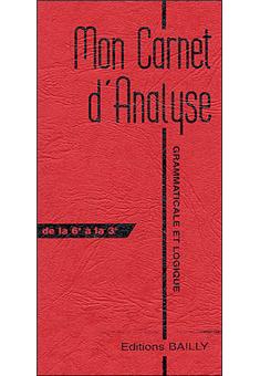 Mon carnet d'analyse De la 6ème à la 3ème - broché ...