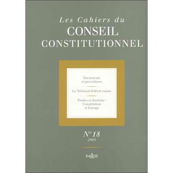 Cahier du conseil constitutionnel
