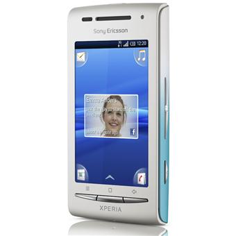 Sony Ericsson Xperia X8 (sous Android) - Blanc/Bleu - 1