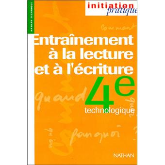 Entrainement lecture ecriture 4e techno eleve initiation pratique - 1