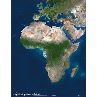 carte satellite afrique Afrique vue par satellite Carte murale   broché   Collectif 