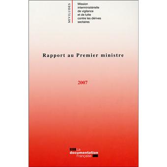Rapport au premier ministre 2007 - miviludes