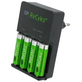 ✓ Pack chargeur USB GP ReCyko + 2 piles rechargeables 2100mAh AA couleur  Plusieurs couleurs en stock - 123CONSOMMABLES