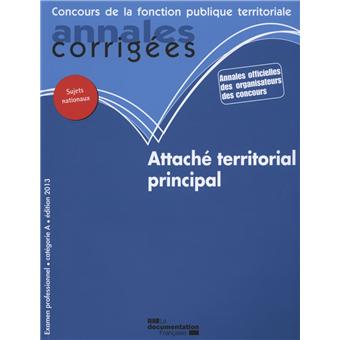 Attaché territorial principal 2013 categorie a - annales corrigées n°38 - 1