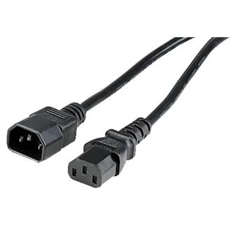 Câble D'alimentation 3 Broches Type F Vers IEC C5 – Lot De 2, 2 M – Pour Ordinateur Portable, écran, Imprimante – Noir