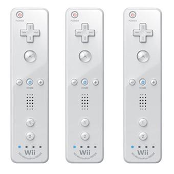 Pack de 3 manettes Wiimote Plus blanche - Manette Wii blanche Nintendo