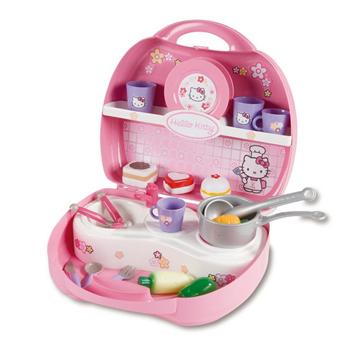 Smoby Panier Pique-Nique Hello Kitty – 20 Accessoires Dinette Inclus – Rose & Adorable !