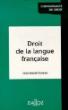 Droit de la langue française