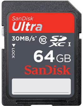 SanDisk Carte mémoire Ultra SDXC 64 Go Class10 - 30 Mo/s UHS-I