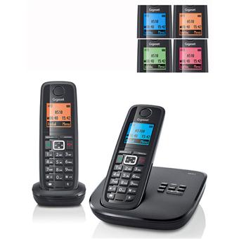 2 combinés Téléphone Fixe SANS FIL REPONDEUR Gigaset A510 TRES BON ETAT  DECT