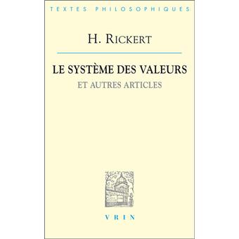 Le système des valeurs et autres articles