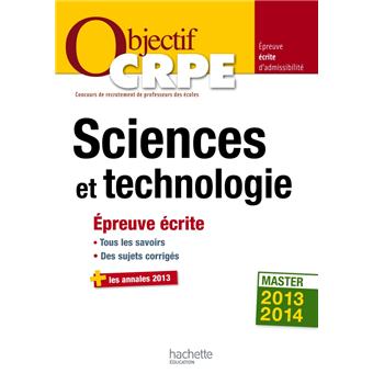 Sciences et technologie, le nouveau CRPE - 1