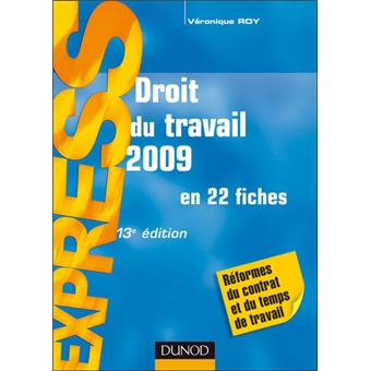 Droit du travail en 22 fiches Edition 2009  broché  Véronique Roy