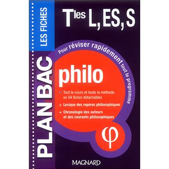 Plan Bac fiches Philosophie Term L ES S