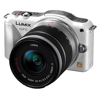 Panasonic Lumix DMC-GF5K Blanc + Obj. Lumix G Vario MEGA O.I.S. 14 - 42 mm f/3.5 - 5.6 ASPH