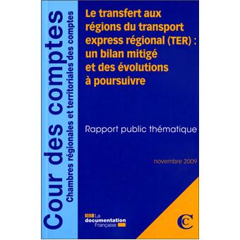 Le transfert aux régions du transport express regional (ter) : Un bilan mitigé