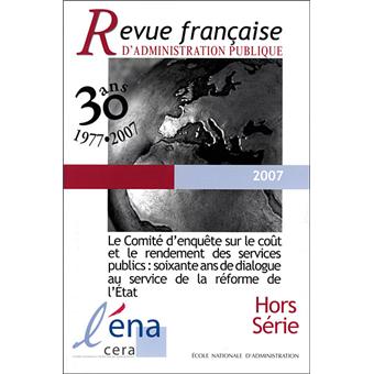Le comité d'enquête sur le coût et le rendement des services publics