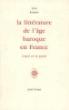 La littérature de l'âge baroque en France - 1