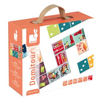 Janod Dominó Rigolooo Janod Dominós Rigolooo – Juego De Memoria Y Asociación 2 En 1 Con Animales De Granja Para Niños De 3 A 7 Años, 2 A 4 Jugadores