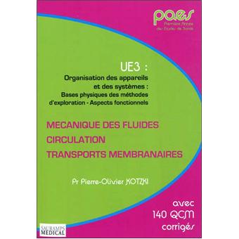 Mecanique des fluides circulation transpors membranaires paes