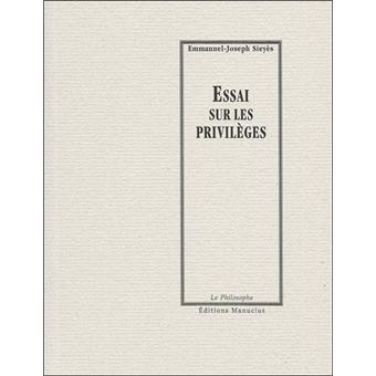 Essai sur les privileges - 1