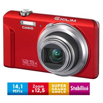 Casio EXILIM Hi-Zoom EX-ZS100 - Appareil photo numérique - compact - 14.1 MP - 720 p - 12.5x zoom optique - rouge
