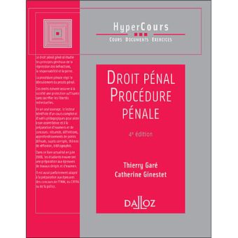Droit pénal et procédure pénale