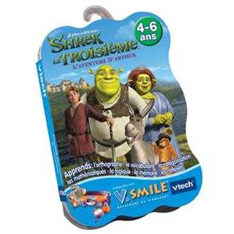 Jeu VTech V-Smile : Shrek Le Rhume De Dragonne - Très Bon état - Complet Avec Boîte