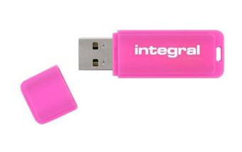 Clé USB 2.0 INTEGRAL Flash Drive Néon 16 GB (Rose)