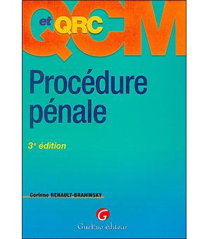 Qcm et qrc. procédure pénale - 3ème édition