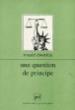 Une question de principe - 1