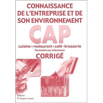 Connaissance De L'entreprise Et De Son Environnement Cap Cuisine, Restaurant, Ca