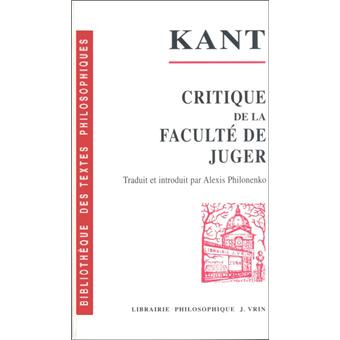 Critique de la faculté de juger