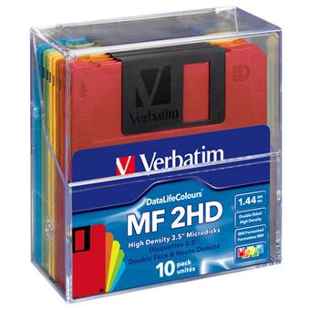 Verbatim Datalife Multicolor Mf 2hd Disquette 3 5 X 10 Achat Prix Fnac